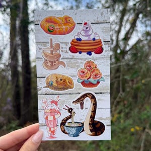 Ball Python Food Stickers, Reptile Lover Sheet, Scratch Water Resistant