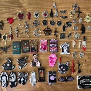 Gothic / Spooky charm gothic | witchy | horror | Halloween great for Stanley cup | smut slut | witch bitch| keychain | purse / bag /phone image 4