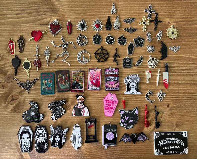 Gothic / Spooky charm gothic | witchy | horror | Halloween great for Stanley cup | smut slut | witch bitch| keychain | purse / bag /phone image 4