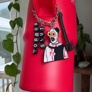 Gothic / Spooky charm gothic | witchy | horror | Halloween great for Stanley cup | smut slut | witch bitch| keychain | purse / bag /phone image 5