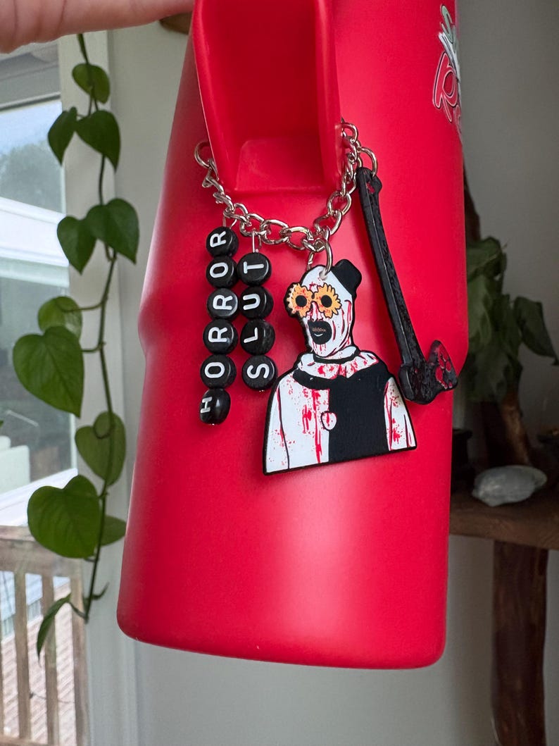 Gothic / Spooky charm gothic | witchy | horror | Halloween great for Stanley cup | smut slut | witch bitch| keychain | purse / bag /phone image 5