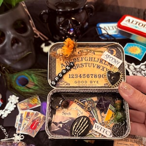 signo del zodíaco Altoid o ouija billetera de hojalata tarot mini caja misteriosa hecha a mano y temática signo del ZODIACO cajas ciegas regalos caja de baratijas - ¡regalo de cumpleaños!