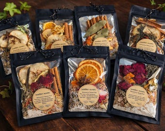 Intention Simmer Pots Witchy Spell - floral, herbal, woody, spice, fruits | energy - protection - séance - ritual packs