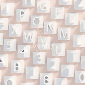 Mini Alphabet Number Stamp Set for Cookies, Clay, Fondant