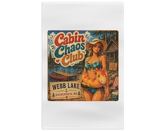 Cabin Chaos Club microvezel theedoek | Foxy Roxy Webb Lake