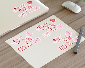 Las Vegas Bachelorette Party Stickers, Lucky In Love Theme