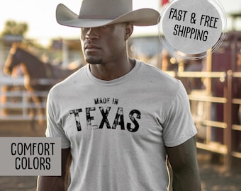 Made in Texas Shirt: Komfort Farben Cowboy Rodeo Tee