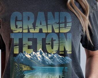Grand Teton T Shirt Vintage National Park Graphic Tee
