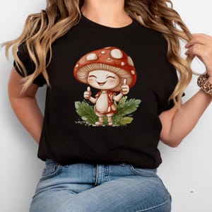 Mushroom Shirt, Aesthetic Fungi Graphic Tee, Cottagecore Nature Lover Gift, Vintage Botanical Mushroom T-Shirt, Unisex Soft Tee