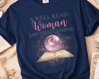 Comfort Colors Crystal Ball Tshirt Literary Top Mystical Graphic