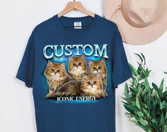 Personalized Vintage Bootleg Pet Shirt - Custom Comfort Colors 90s Retro Dog & Cat Tee