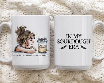 Sauerteig-Liebhaber Keramikbecher, lustige Kaffeetasse, Geschenk für Bäcker, Küchendekor, Sauerteig-Starterbecher