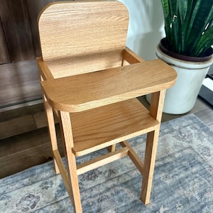 Wooden doll high chair