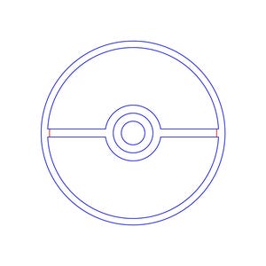 Pokéball decoration, digital file for laser cut