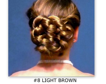brown wig updo