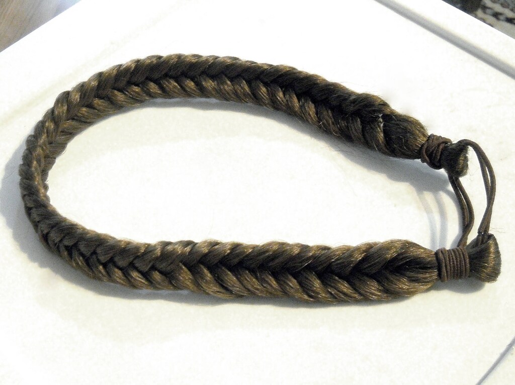 Parrucca A Fascia Con Treccia A Spina Di Pesce, 2 Fili, Colore Giallo, Sintetica Resistente Al Calore, Per Donna
