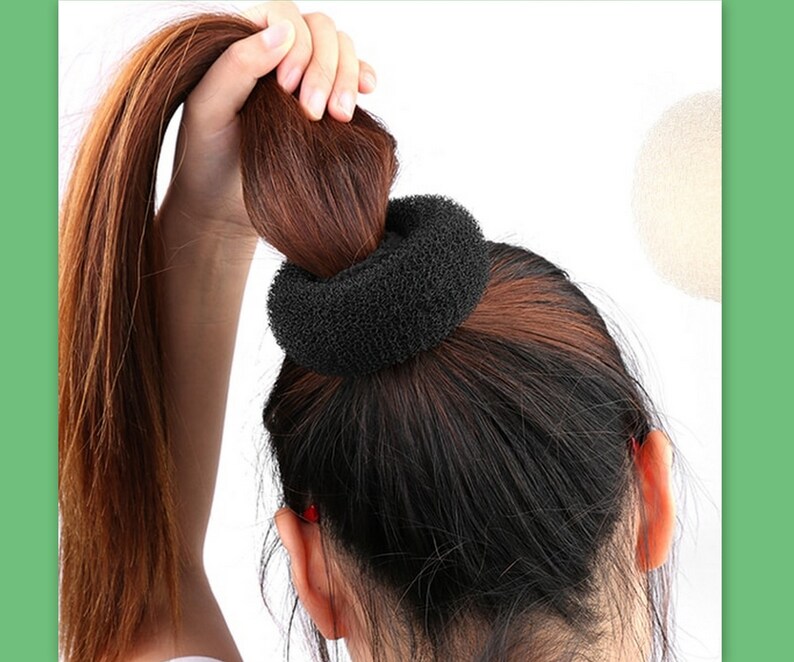 Large Black Donut Ballet Hair Bun Form Chignon Maker Ballerina Etsy