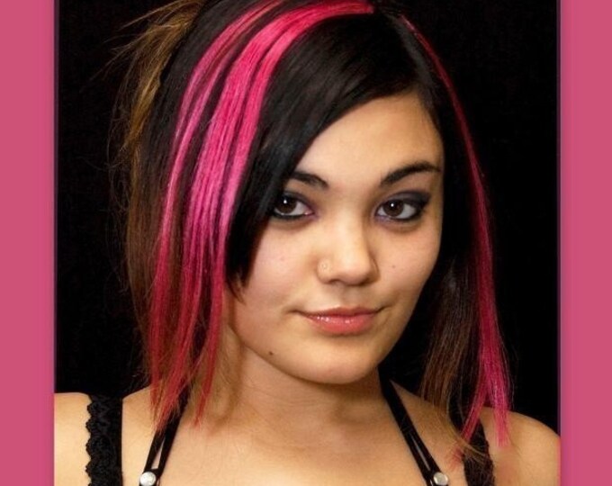 Pink Human Real 2 Hot Pink Real Human Hair Extensions - Etsy