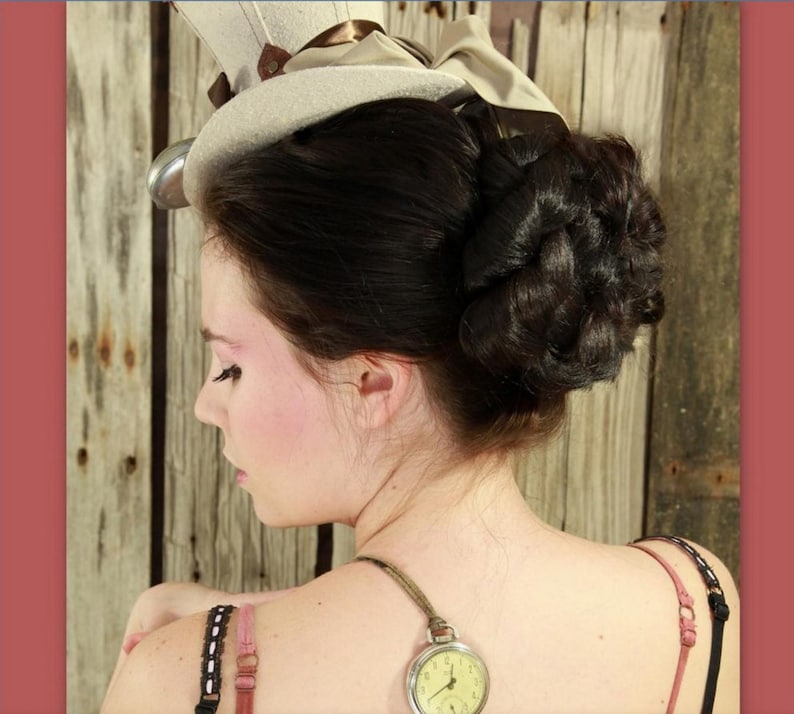 Victorian Wigs, Hair Pieces  | Victorian Hair Jewelry bridal wedding accessory hair piece hairpiece formal hair bun Updo steampunk victorian costume wig hair accessory your hair color $62.00 AT vintagedancer.com