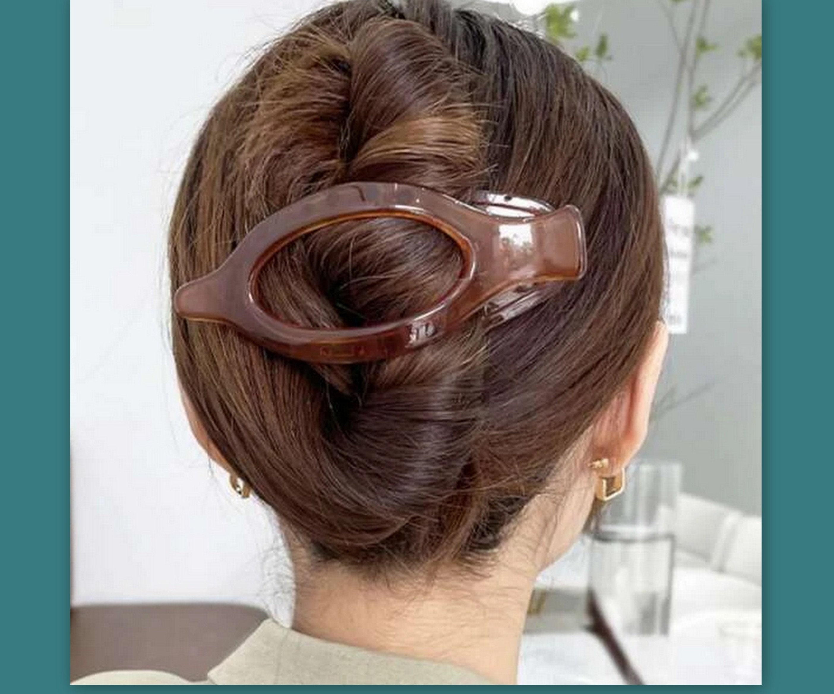 Large Yoga Hair Claw French Twist Messy Bun Maker Holder - Etsy Large Yoga Hair Claw French Twist Messy Bun Maker Holder - Etsy