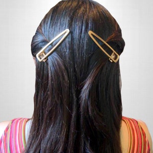 Set of 2 Gold Metal Triangle Large Hair Barrette Minimalist - Etsy Ireland Set of 2 Gold Metal Triangle Large Hair Barrette Minimalist - Etsy Ireland