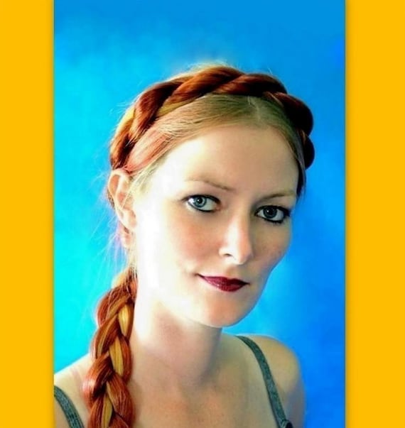 Medieval Renaissance costume hair twist braided headband SCA wedding Cinderella hairpiece hair band head piece reenactment Viking Norse