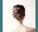 bridal hair wedding hairpiece ballet bun cover hair style Chignon updo Braid handmade bridal headpiece beach wedding hair accessory custom 