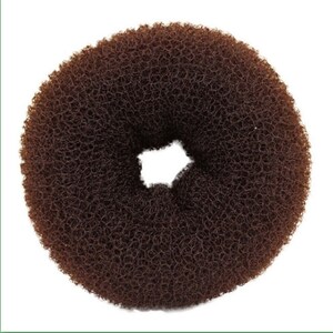 Large coffee brown Donut Ballet Hair Bun form chignon Maker Ballerina Hair Bun Accessory - Dance Hair Bun Form prom wedding hair accessory