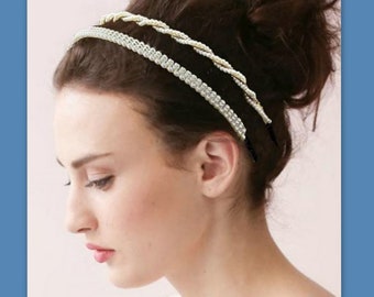 white pearl wedding hair tiara bridal pearl headband  Wedding accessories headpiece hairpiece headband white wedding wreath gold crown gift