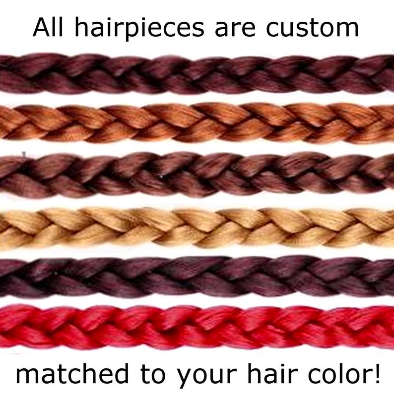 Fishtail Herringbone hair braid extension accessory Fishbone Herring bone Braid plait wig Hair Extension piece hairpiece custom Fishtail image 8