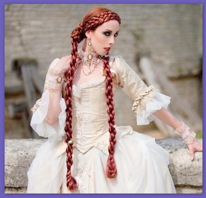 Hair Medieval Renaissance costume wig SCA ren faire garb long Etsy
