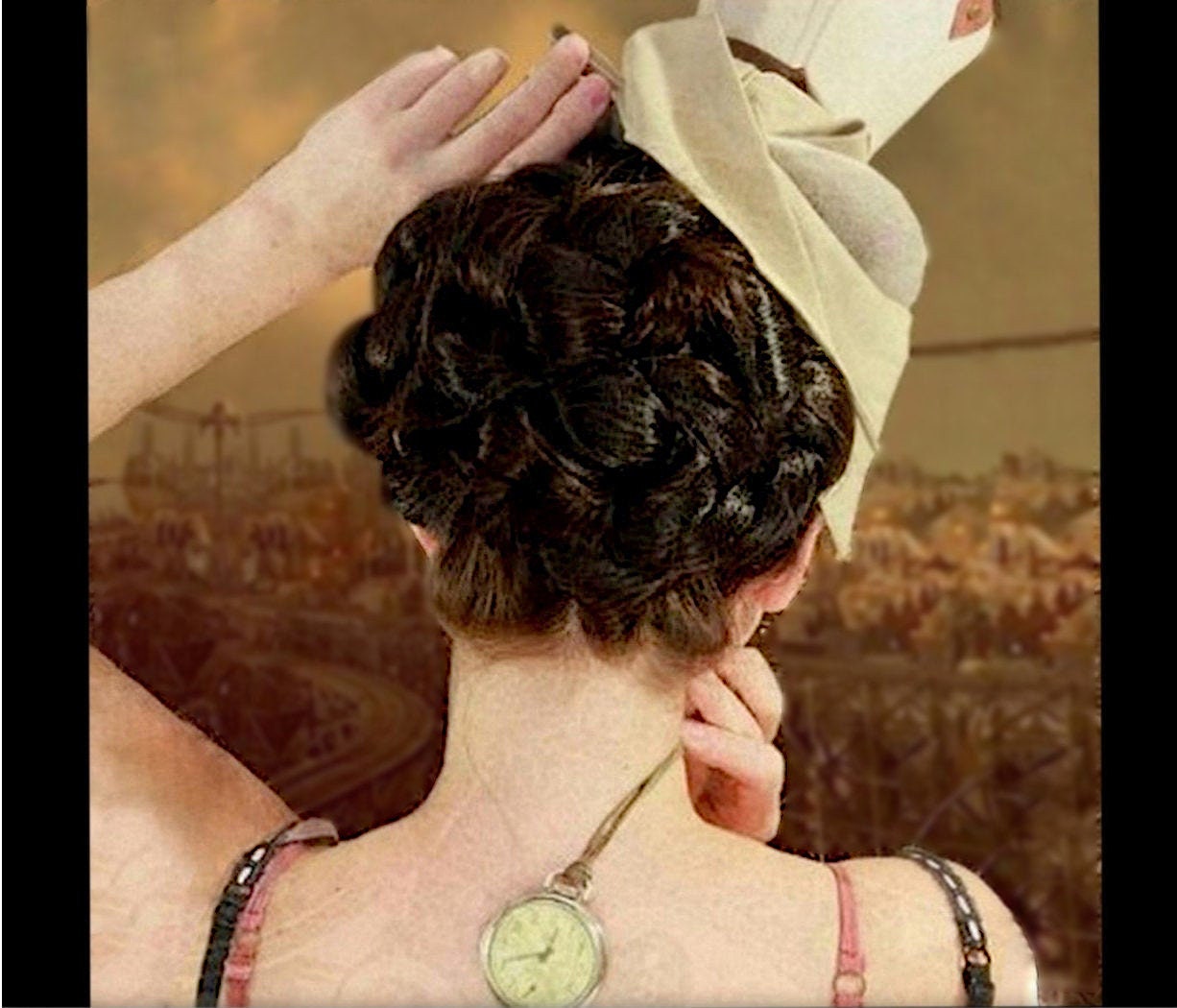 Image of Chignon bun Victorian hairstyle