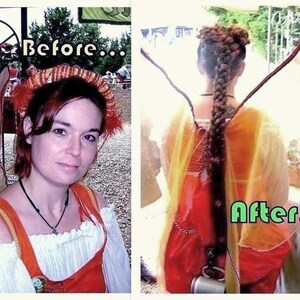 Braid Hair Extensions costume wigs hair accessories custom color hair extension plaits ren faire Viking Norse ponytail fake hair 画像 7