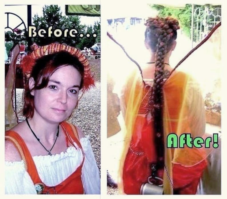 Braid Hair Extensions costume wigs hair accessories custom color hair extension plaits ren faire Viking Norse ponytail fake hair 画像 7