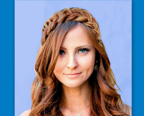 Thin And Wide Braided Headband Plait Wedding Bridal Woman Braid Hair Accessory Pulled Hairband Hairband Hair Head Band Hairpiece Fake Hair