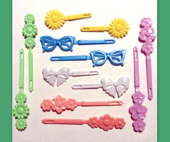 Small Paired Plastic Hair Barrette Pastelcore Hair Clip Cutecore