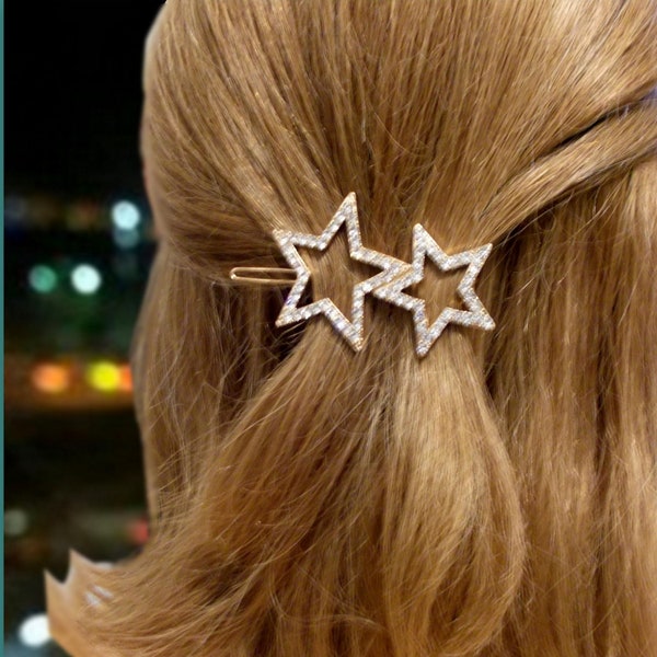 Star Hair Clips Etsy