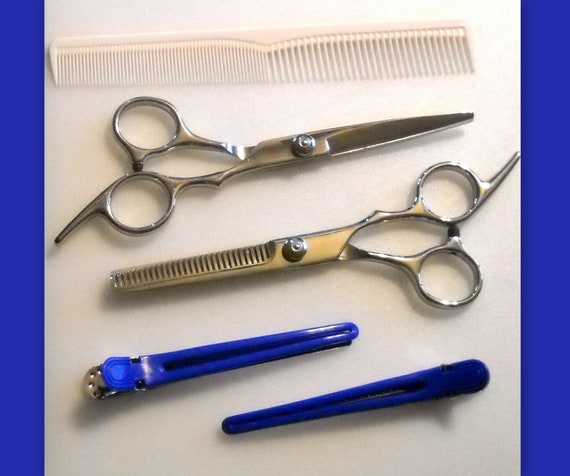 Hair Cutting Scissors - Professional Hair Shears, Thinning Scissor -  Haircut Scissor Kit