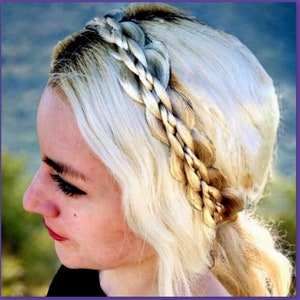 Wedding Hair Piece for bride braid headband Chunky hairpiece For Women custom Braid Headband wide wedding unique intricate crown bridal