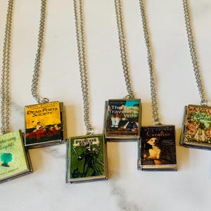 Book Locket Necklace, Novel Story Pendant Necklaces