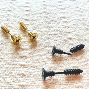 Funky Screw-oorbellen, leuke schroefstekers