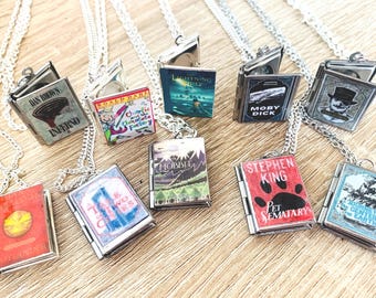 Locket Story Book Necklace, Lovely Novel Pendant Necklaces