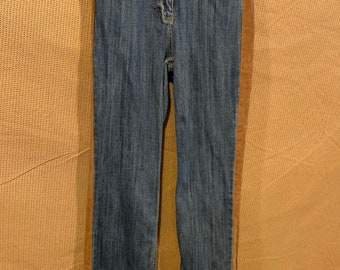 Vintage Denim High Waisted Jeans w/Suede trim - Women's Size 4