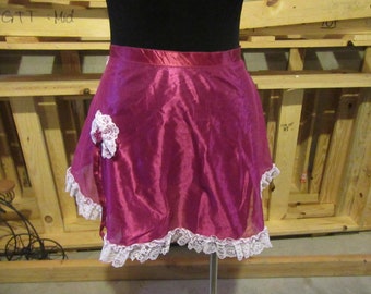 Vintage Women's Sheer Purple Cocktail Half-Apron