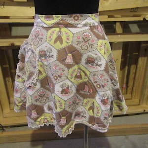 Vintage Handmade Holland Style Half-Apron w/Double Pockets