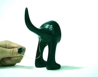 Fio dental para cachorro - Dispensador de fio dental preto Lucky Lab