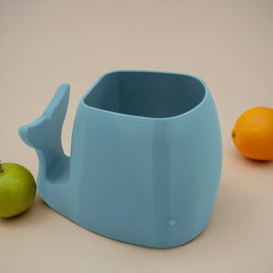 3D-gedruckter Wal-förmiger Organizer – Umweltfreundlicher multifunktionaler Halter für Stifte, Zahnbürsten oder Süßigkeiten – süßes Wohndekor für Kinder