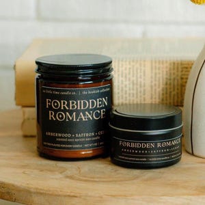 Forbidden Romance, Bookish Scented Soy Blend Candle, Gifts for Readers, Book Lover Gifts, BookTok, Romance Tropes
