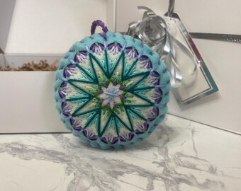 Handmade Embroidered Christmas Ornament