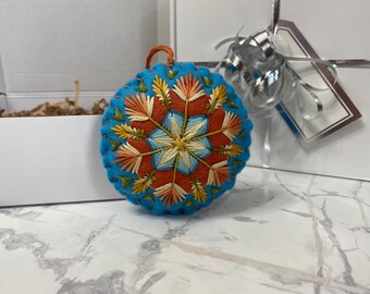 Handmade Embroidered Christmas Ornament